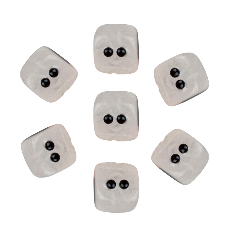 Clear Crystal Cube Gemstone Block Spirit "I'm here for you Handmade Craved 20MM Square Ornaments Home Decoration