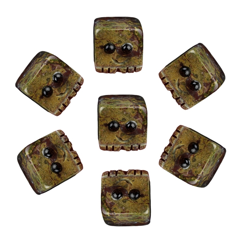 Bloodstone Cube Gemstone Block Spirit "I'm here for you Handmade Craved 20MM Square Ornaments Home Decoration