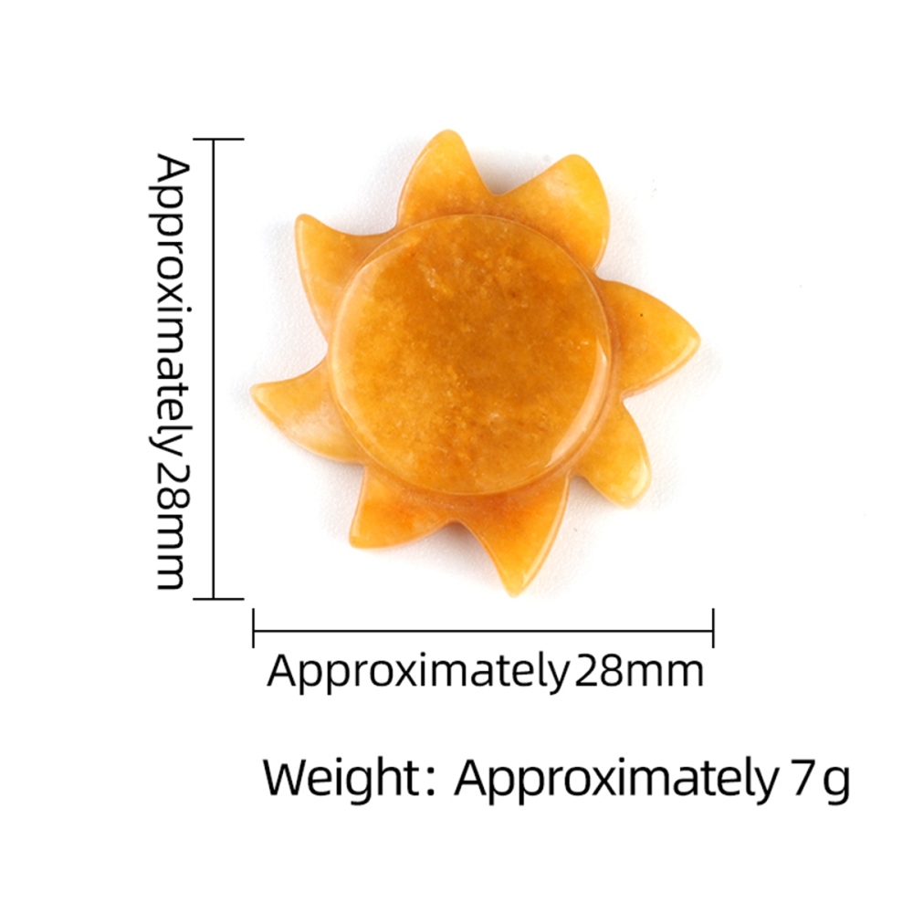 28MM Sun Gemstone Ornament Home DecorationHandmade Craved Solar Pendant for Making Jewelry