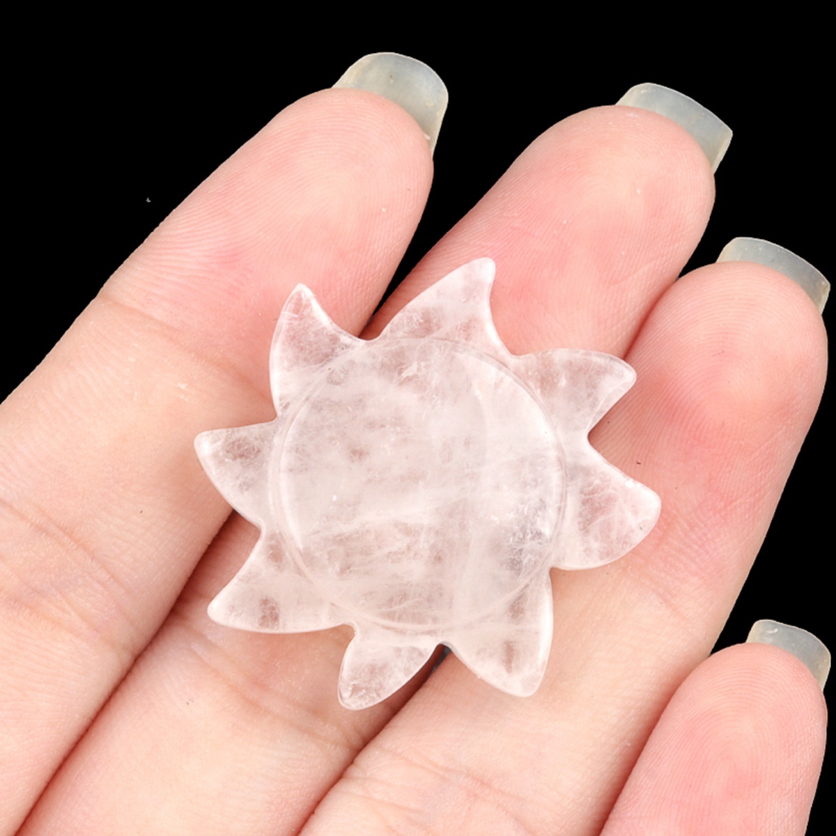 28MM Sun Gemstone Ornament Home DecorationHandmade Craved Solar Pendant for Making Jewelry