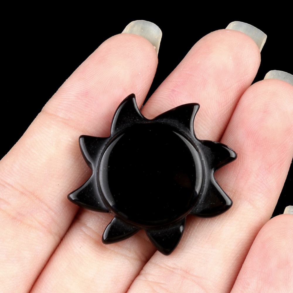 28MM Sun Gemstone Ornament Home DecorationHandmade Craved Solar Pendant for Making Jewelry