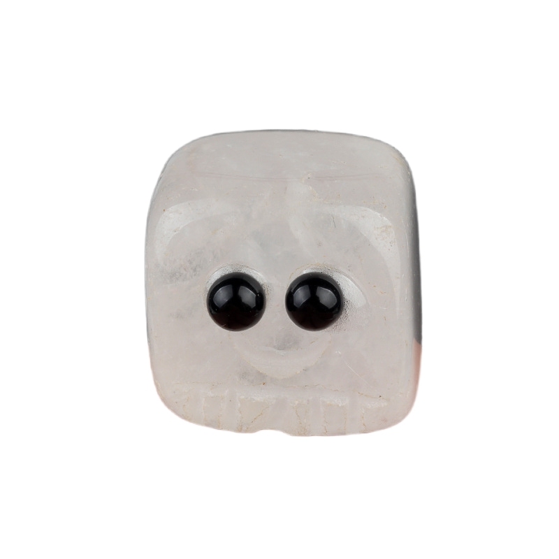 Gemstone 20mm Cube block Spirit "I'm here for you Handmade Craved Square Ornaments Home Decoration