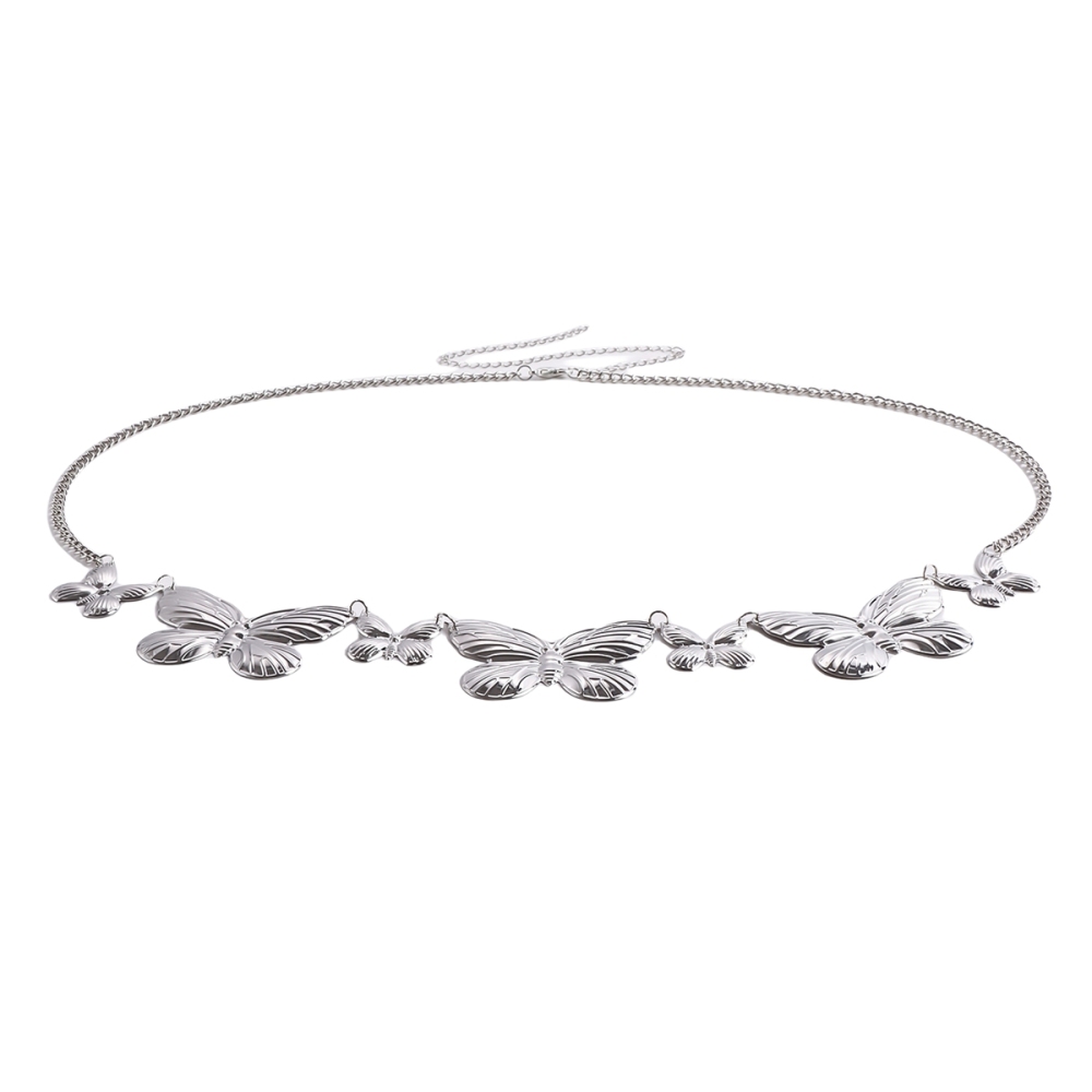 Butterfly Waist Chain for Women Girls Long Tassel Summer Jewelry Adjustable Dress Skirt