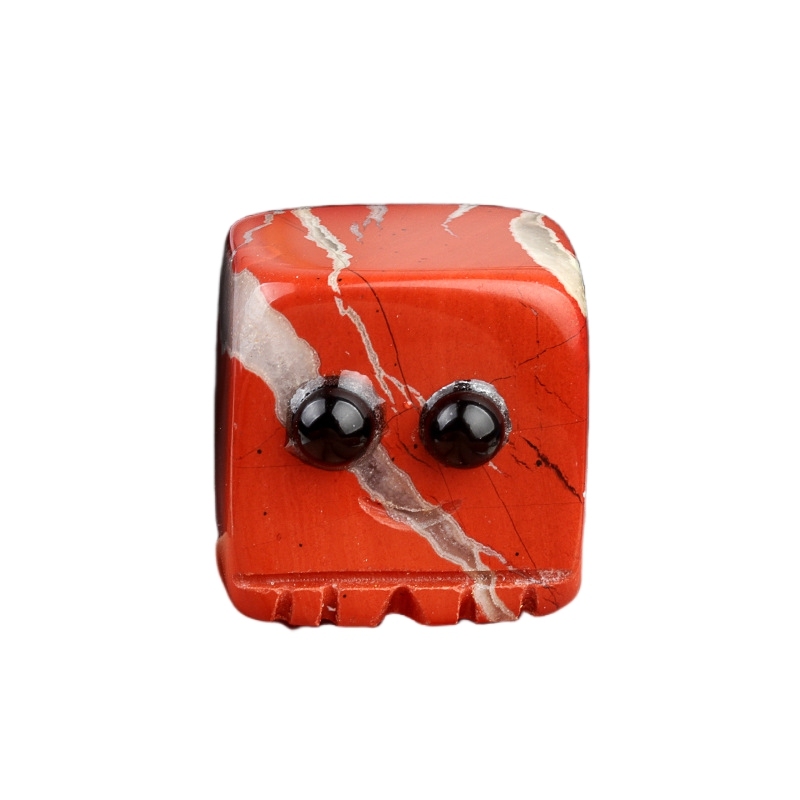 Gemstone 20mm Cube block Spirit "I'm here for you Handmade Craved Square Ornaments Home Decoration