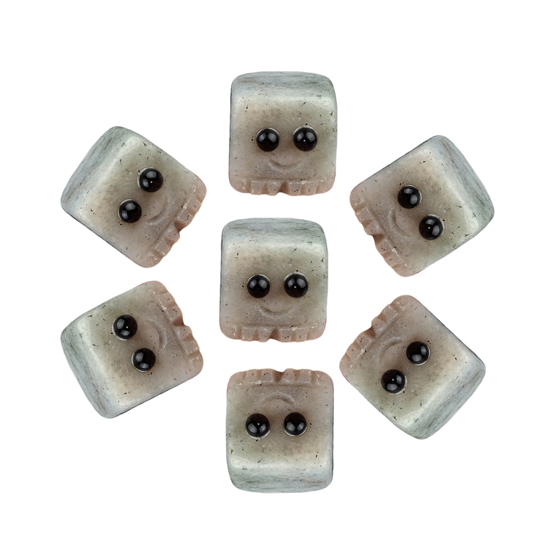 Labradorite Cube Gemstone Block Spirit "I'm here for you Handmade Craved 20MM Square Ornaments Home Decoration