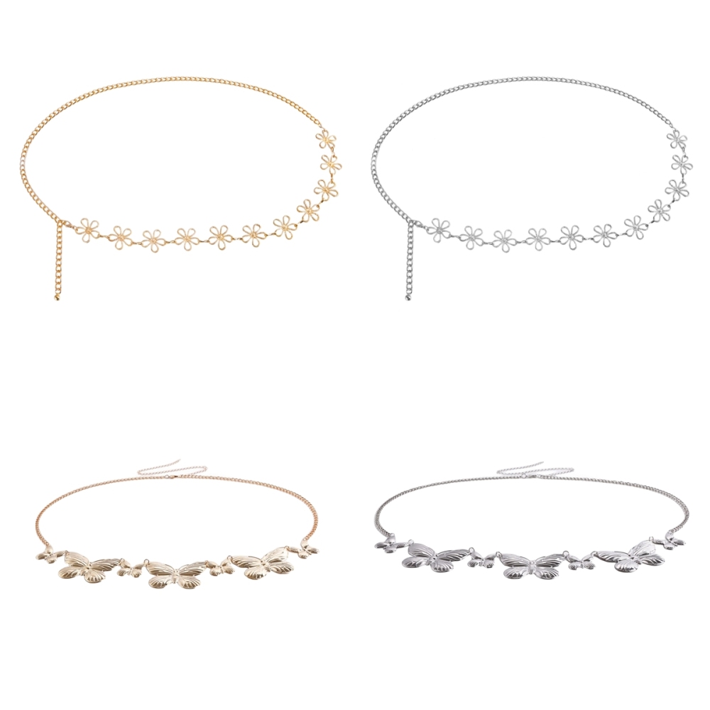 Butterfly Waist Chain for Women Girls Long Tassel Summer Jewelry Adjustable Dress Skirt
