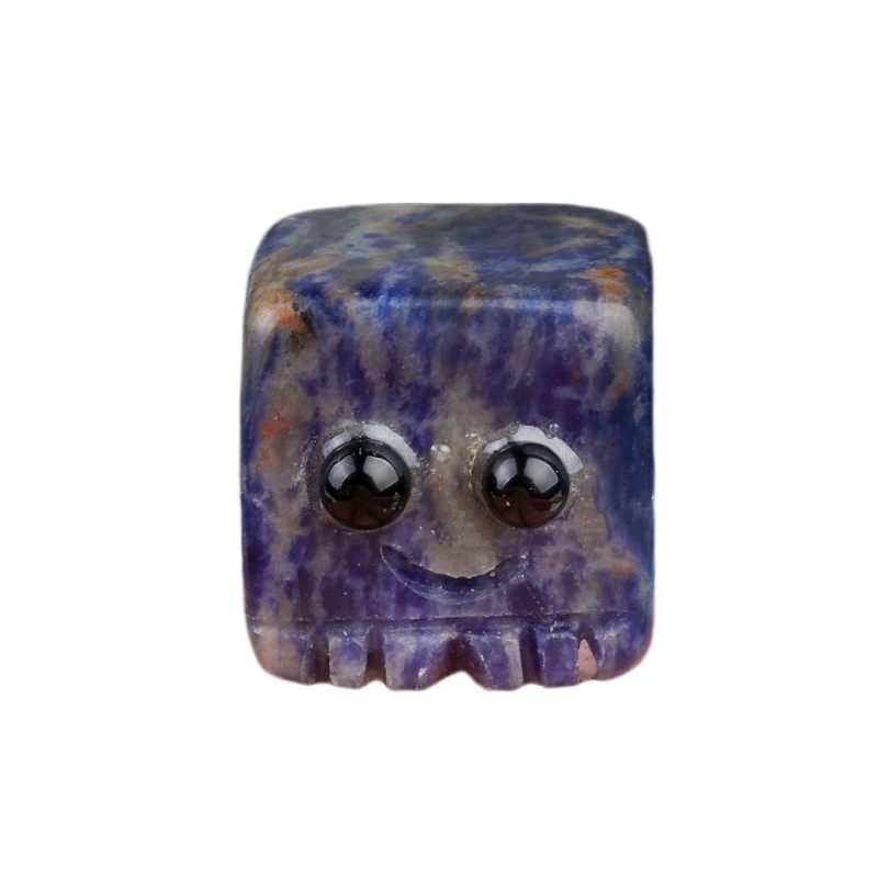 Gemstone 20mm Cube block Spirit "I'm here for you Handmade Craved Square Ornaments Home Decoration
