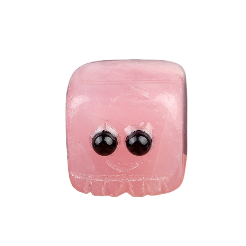 Gemstone 20mm Cube block Spirit "I'm here for you Handmade Craved Square Ornaments Home Decoration