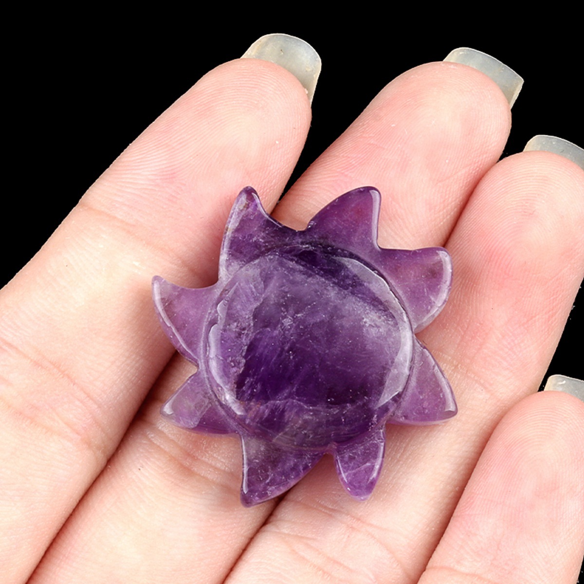 28MM Sun Gemstone Ornament Home DecorationHandmade Craved Solar Pendant for Making Jewelry