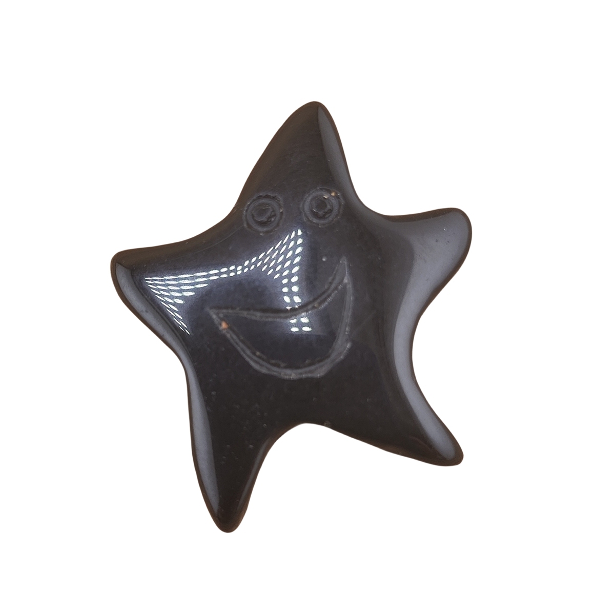 Gemstone 30mm Smiling Starfish Pendant & Ornament for Home Decoration Handmade Craved Stone Solar