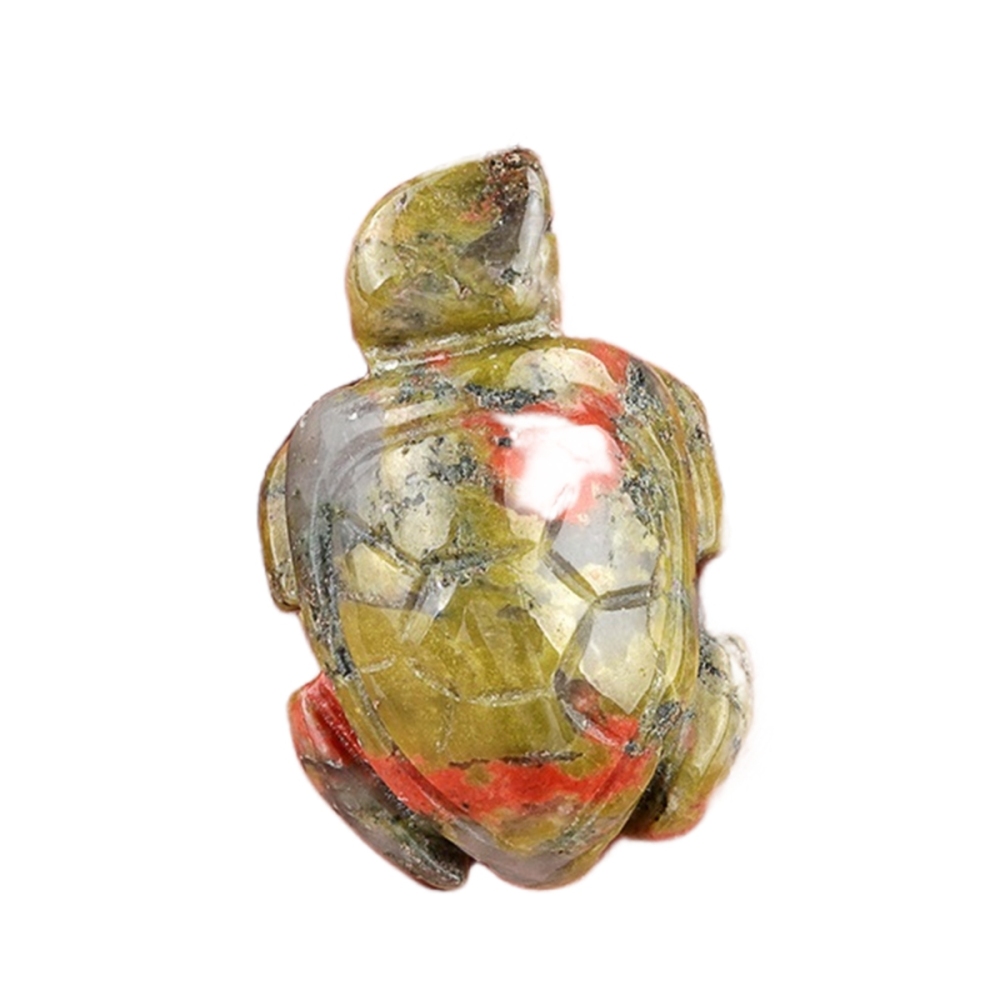 1.0Inch Gemstone Turtle Ornament Handmade Craved Animal Figurine Tortoise Sculpture for Home Decoration