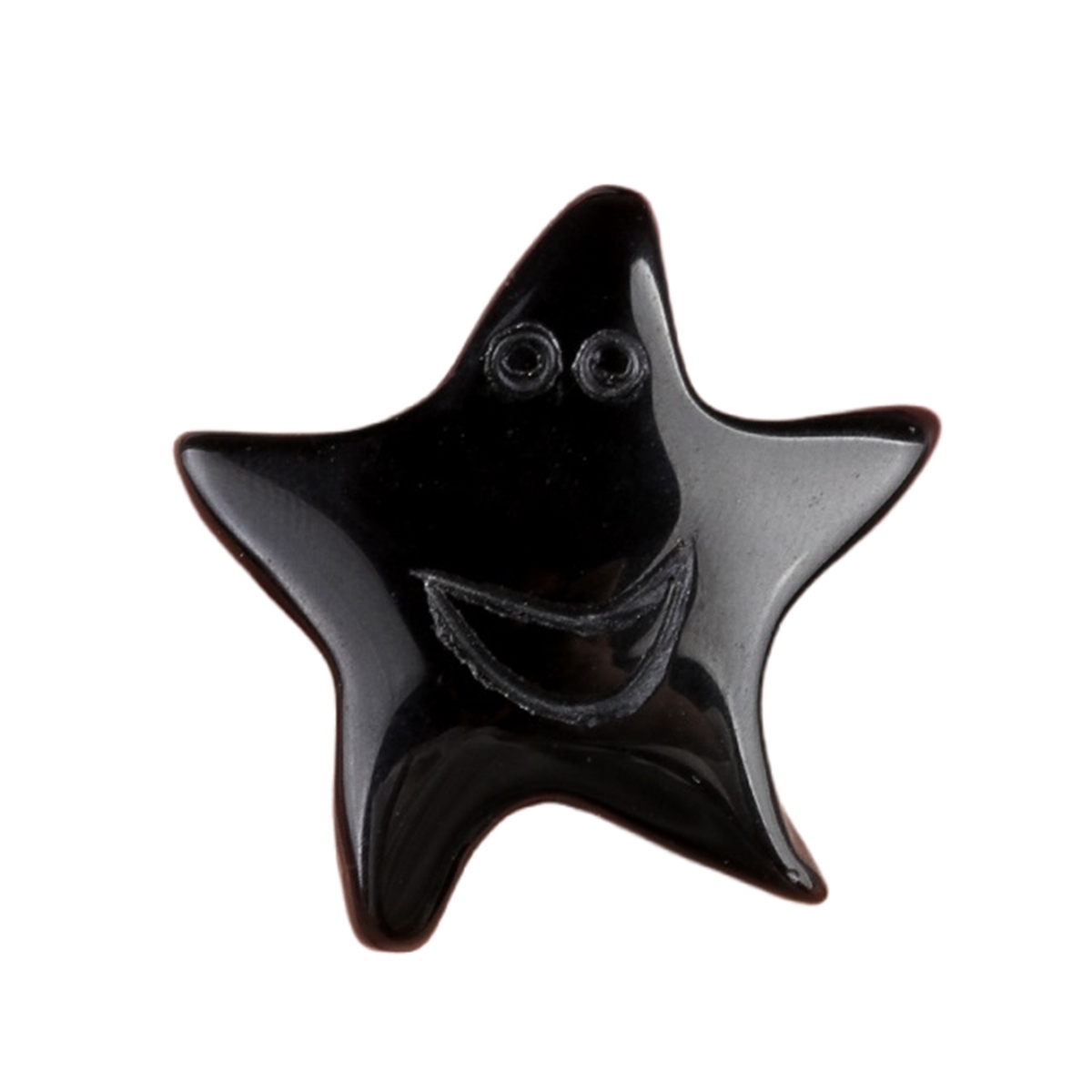 Gemstone 30mm Smiling Starfish Pendant & Ornament for Home Decoration Handmade Craved Stone Solar