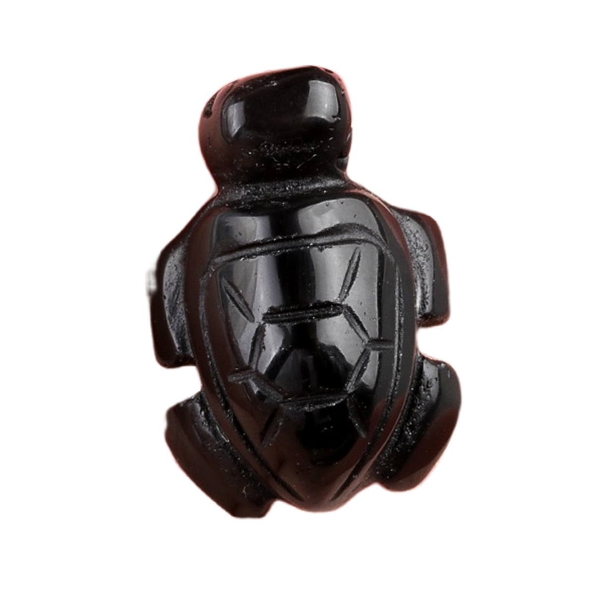 1.0Inch Gemstone Turtle Ornament Handmade Craved Animal Figurine Tortoise Sculpture for Home Decoration