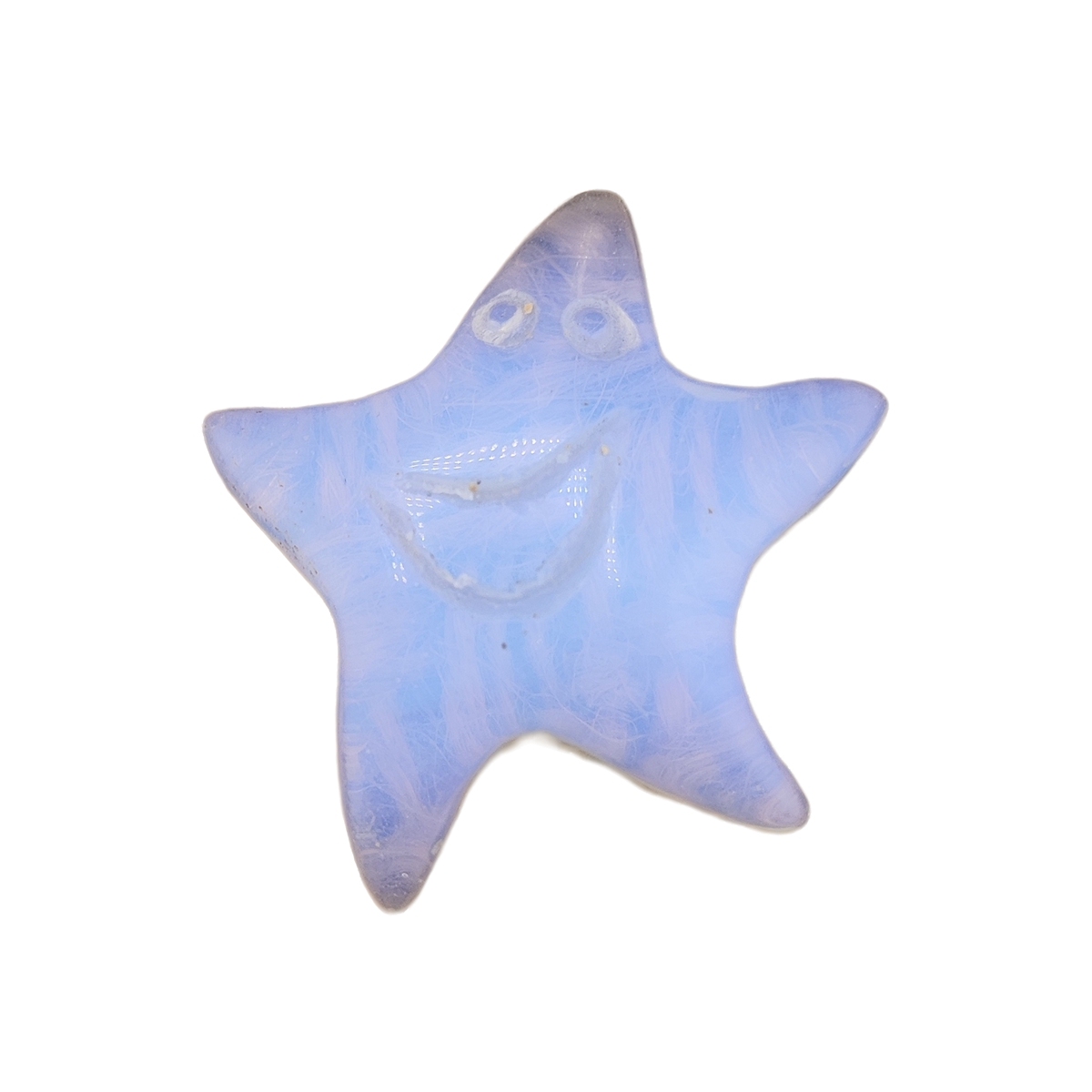 Gemstone 30mm Smiling Starfish Pendant & Ornament for Home Decoration Handmade Craved Stone Solar