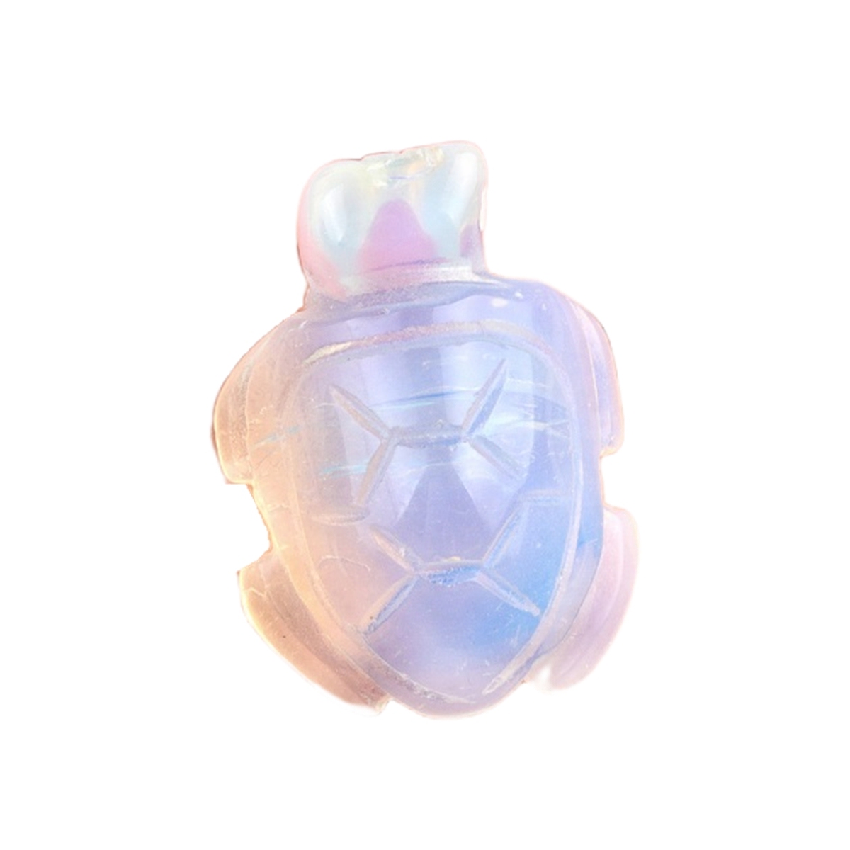 1.0Inch Gemstone Turtle Ornament Handmade Craved Animal Figurine Tortoise Sculpture for Home Decoration