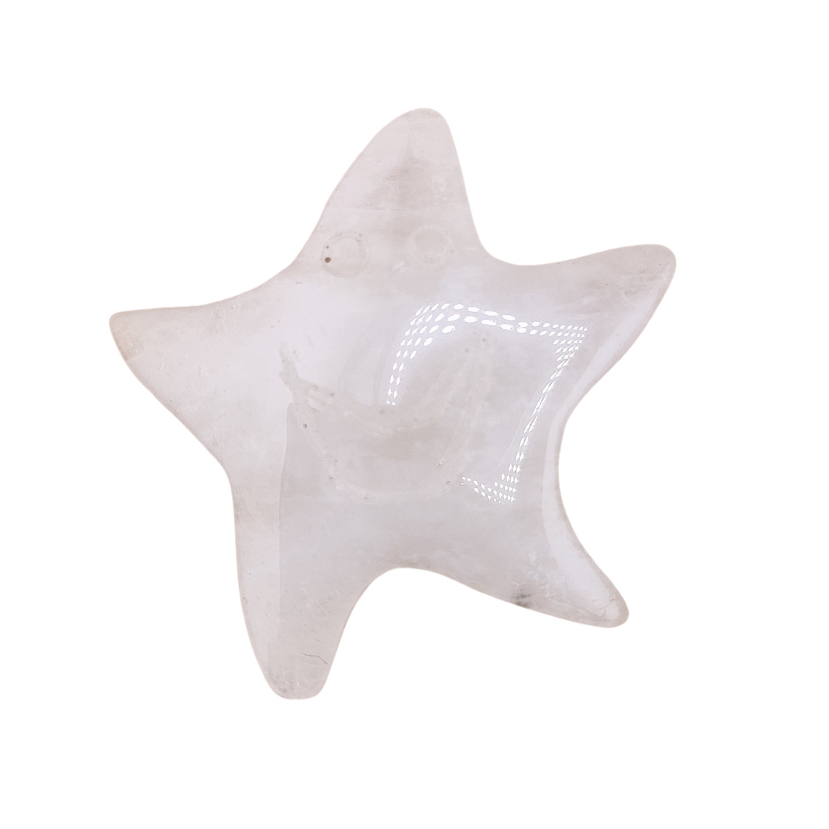 Gemstone 30mm Smiling Starfish Pendant & Ornament for Home Decoration Handmade Craved Stone Solar
