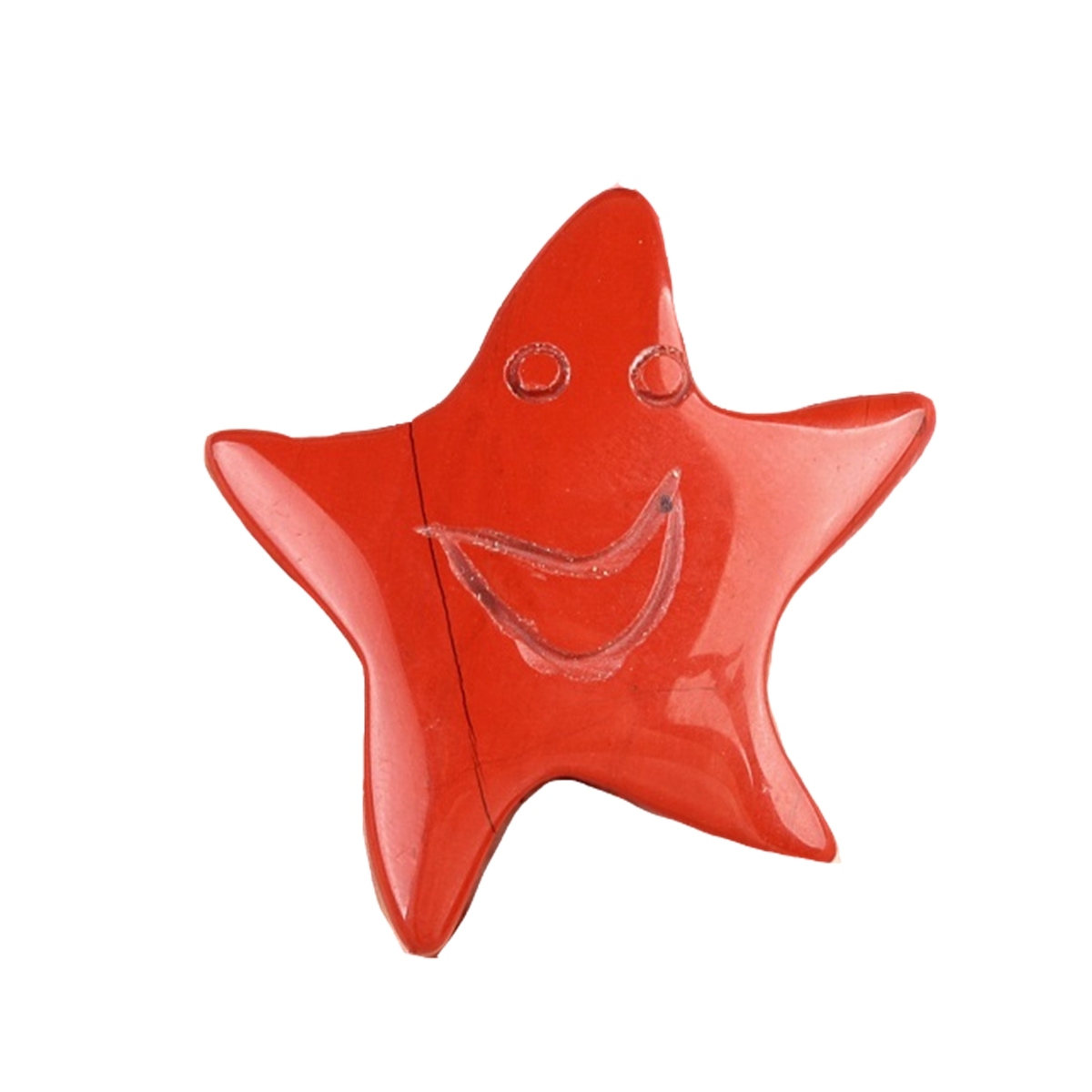 Gemstone 30mm Smiling Starfish Pendant & Ornament for Home Decoration Handmade Craved Stone Solar