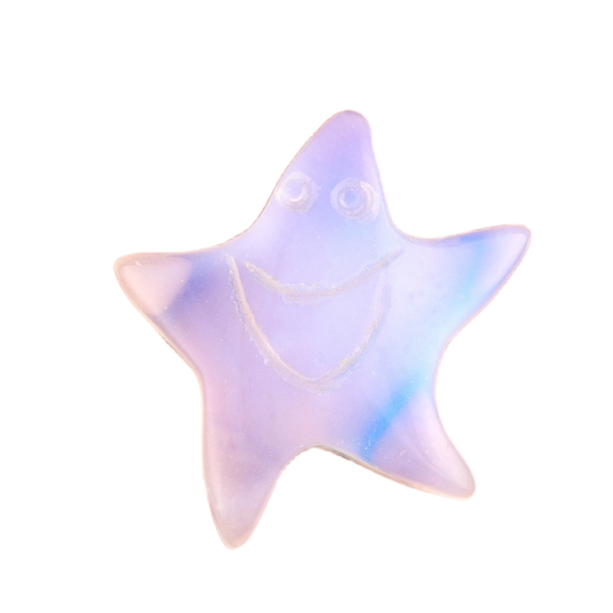 Gemstone 30mm Smiling Starfish Pendant & Ornament for Home Decoration Handmade Craved Stone Solar