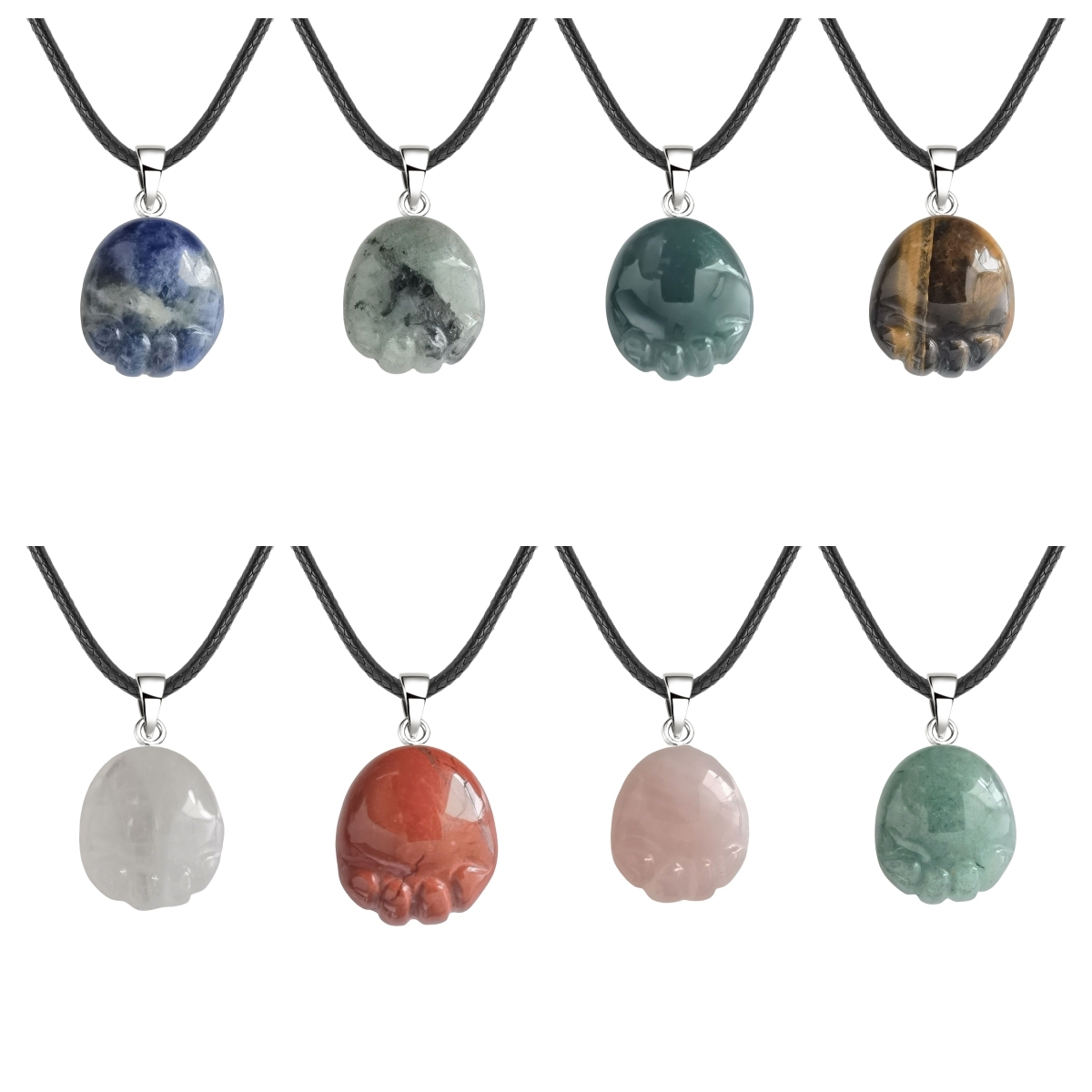 12mm Gemstone Balls Silver Wizard Cap Pendant for Making Jewlery Stone Sphere Beads Halloween Charms