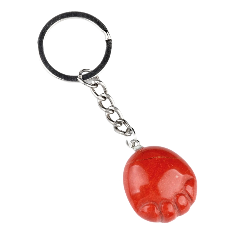 Natural Gemstone Foot Pendant Keychain Handmade Craved 22X25MM Children Feet Palm Key Accessories