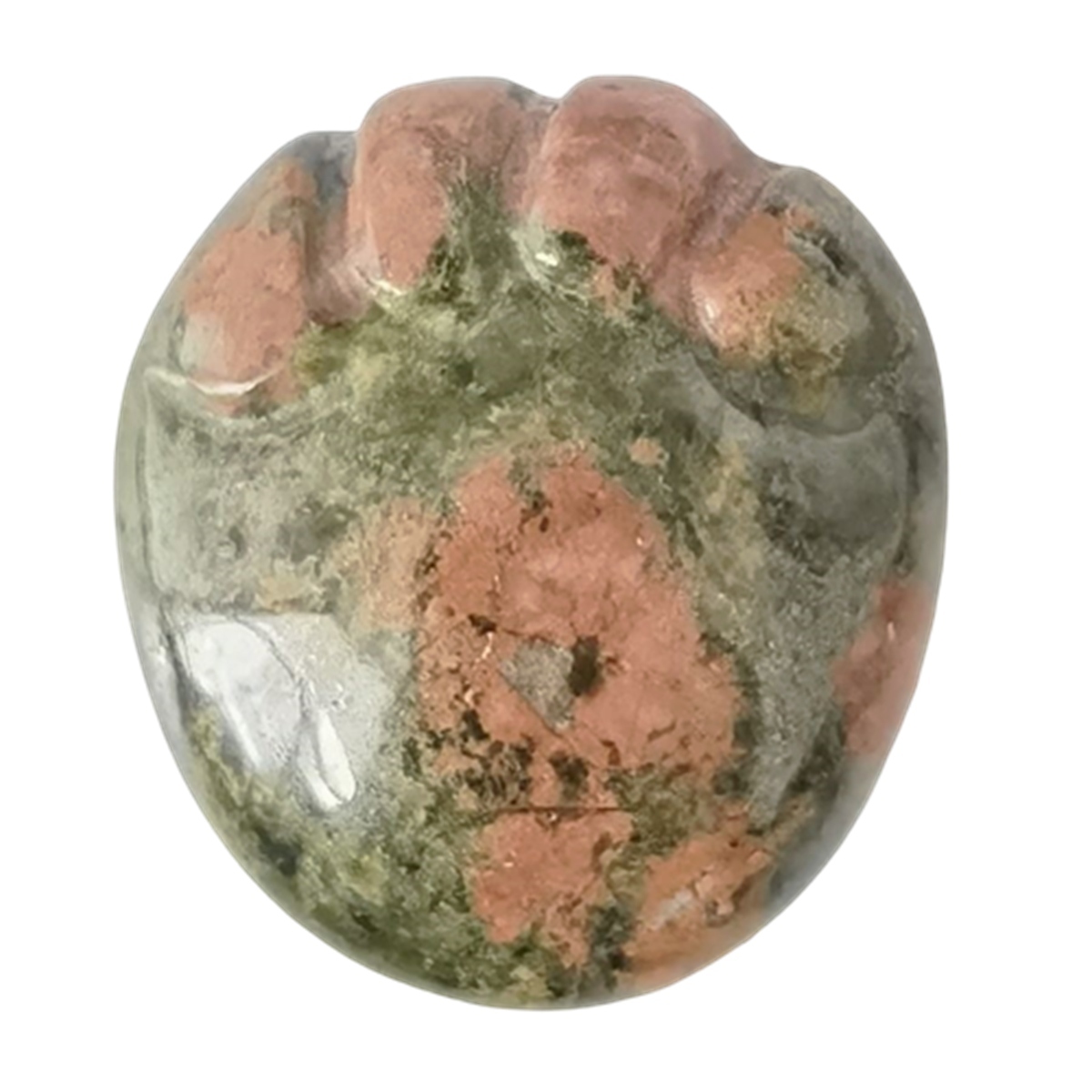Unakite Jasper Children Foot Palm Gemstone for Decor Handmade Craved 22X25MM Feet Pendant Necklace Keychain