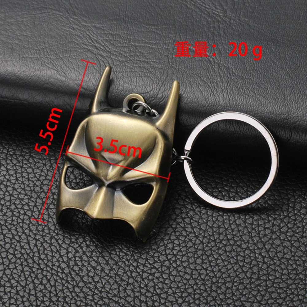 Movie Peripherals Batman Mask Design Keychain Cut Keyring Key Accessories Anime Cartoon Gift