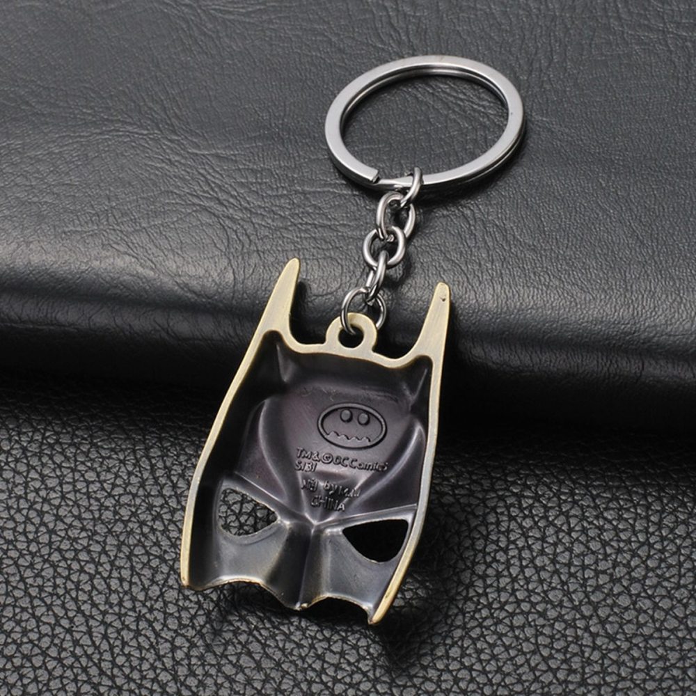 Movie Peripherals Batman Mask Design Keychain Cut Keyring Key Accessories Anime Cartoon Gift