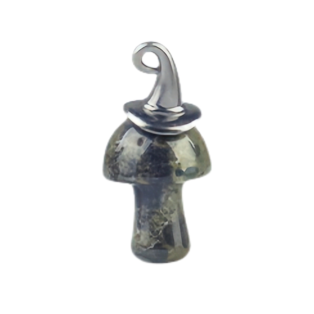 Crazy Agate Mushroom Wizard Cap Pendant for Making Jewlery 15X20mm Stone Halloween Charms