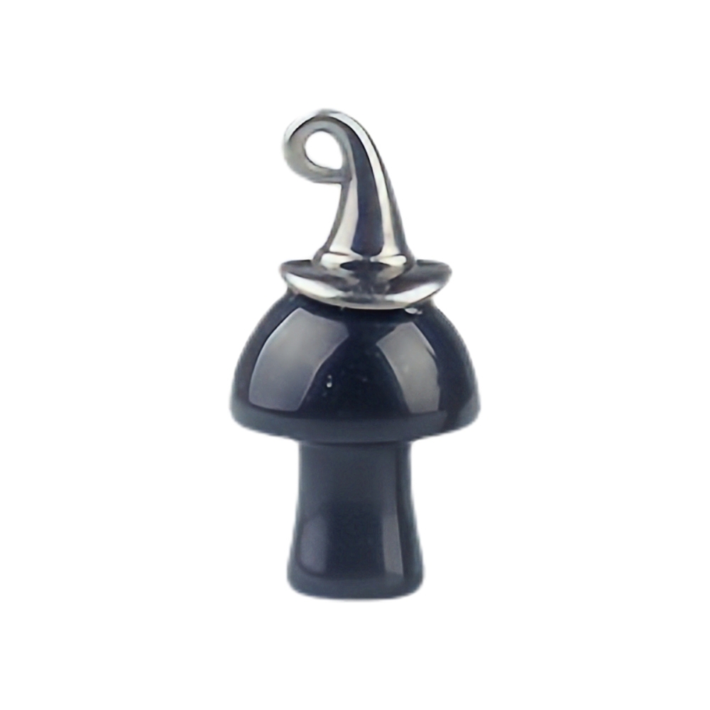Crazy Agate Mushroom Wizard Cap Pendant for Making Jewlery 15X20mm Stone Halloween Charms