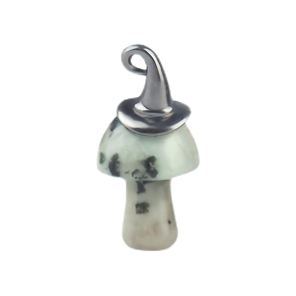 Crazy Agate Mushroom Wizard Cap Pendant for Making Jewlery 15X20mm Stone Halloween Charms