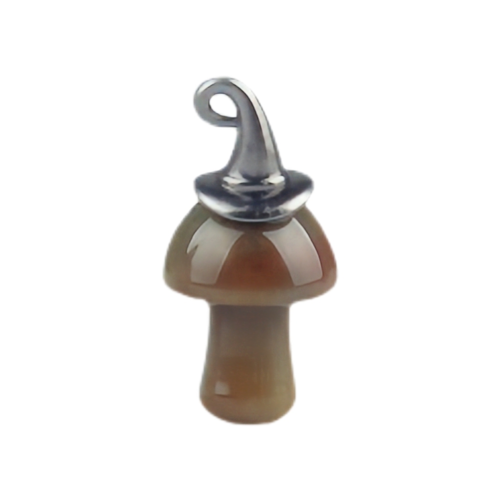 Crazy Agate Mushroom Wizard Cap Pendant for Making Jewlery 15X20mm Stone Halloween Charms