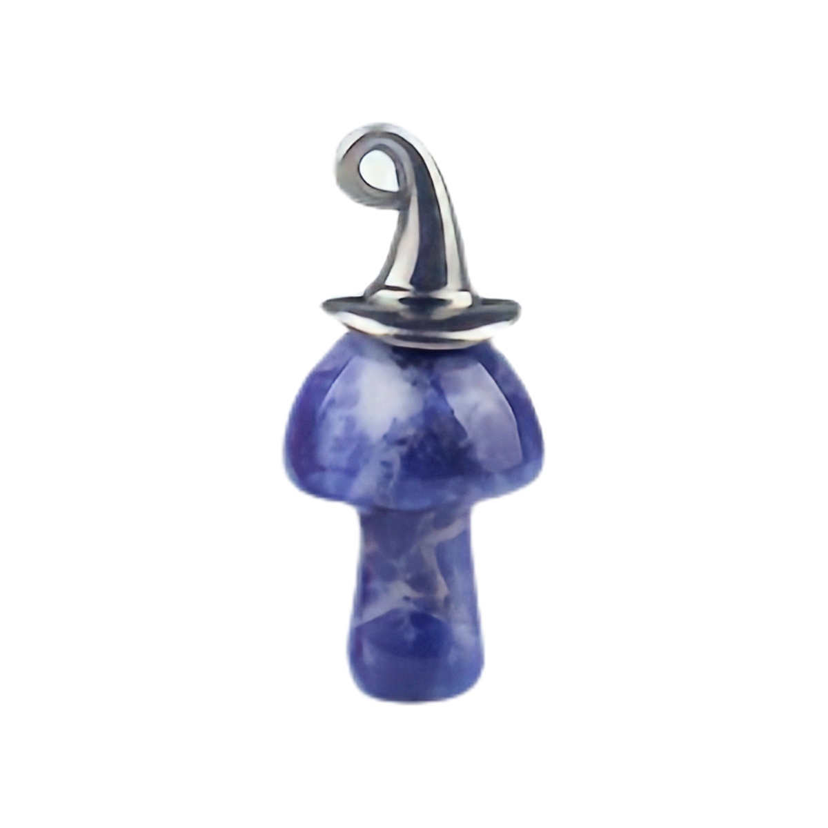 Black Obsidian Mushroom Wizard Cap Pendant for Making Jewlery 15X20mm Stone Halloween Charms