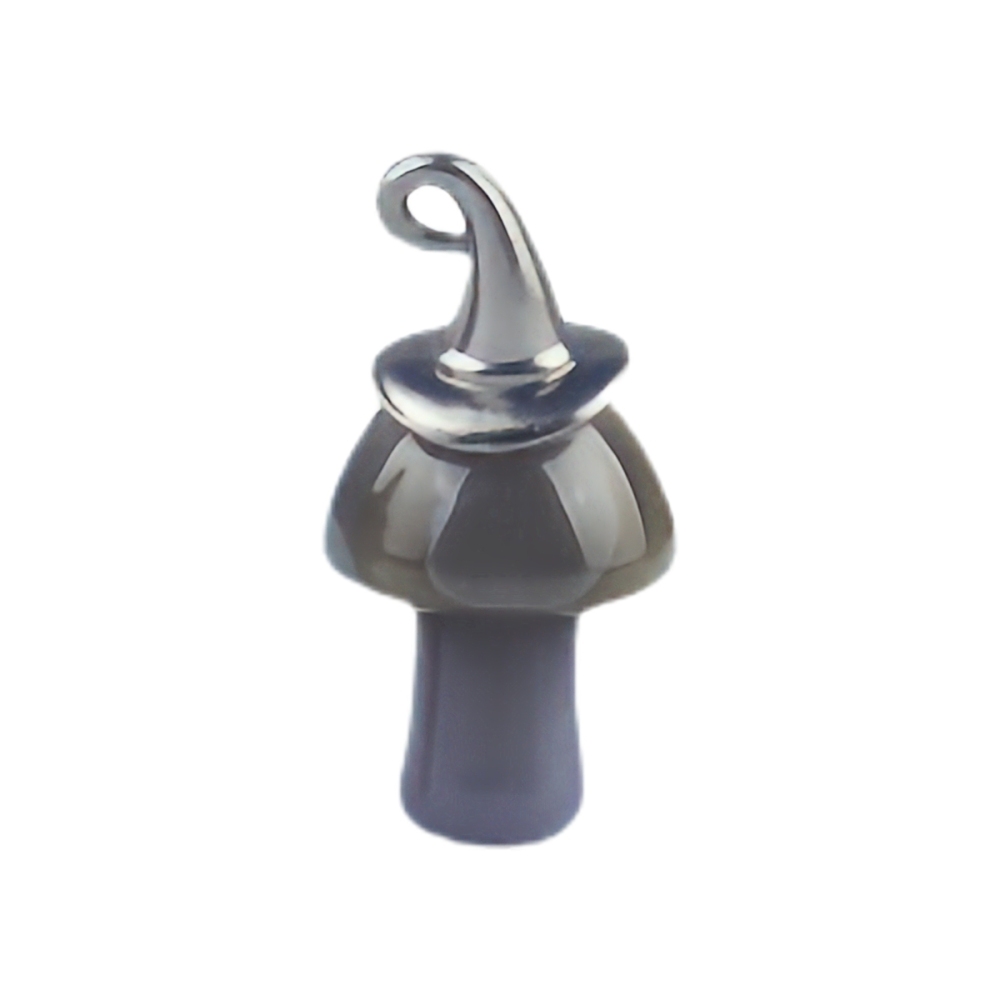 Crazy Agate Mushroom Wizard Cap Pendant for Making Jewlery 15X20mm Stone Halloween Charms