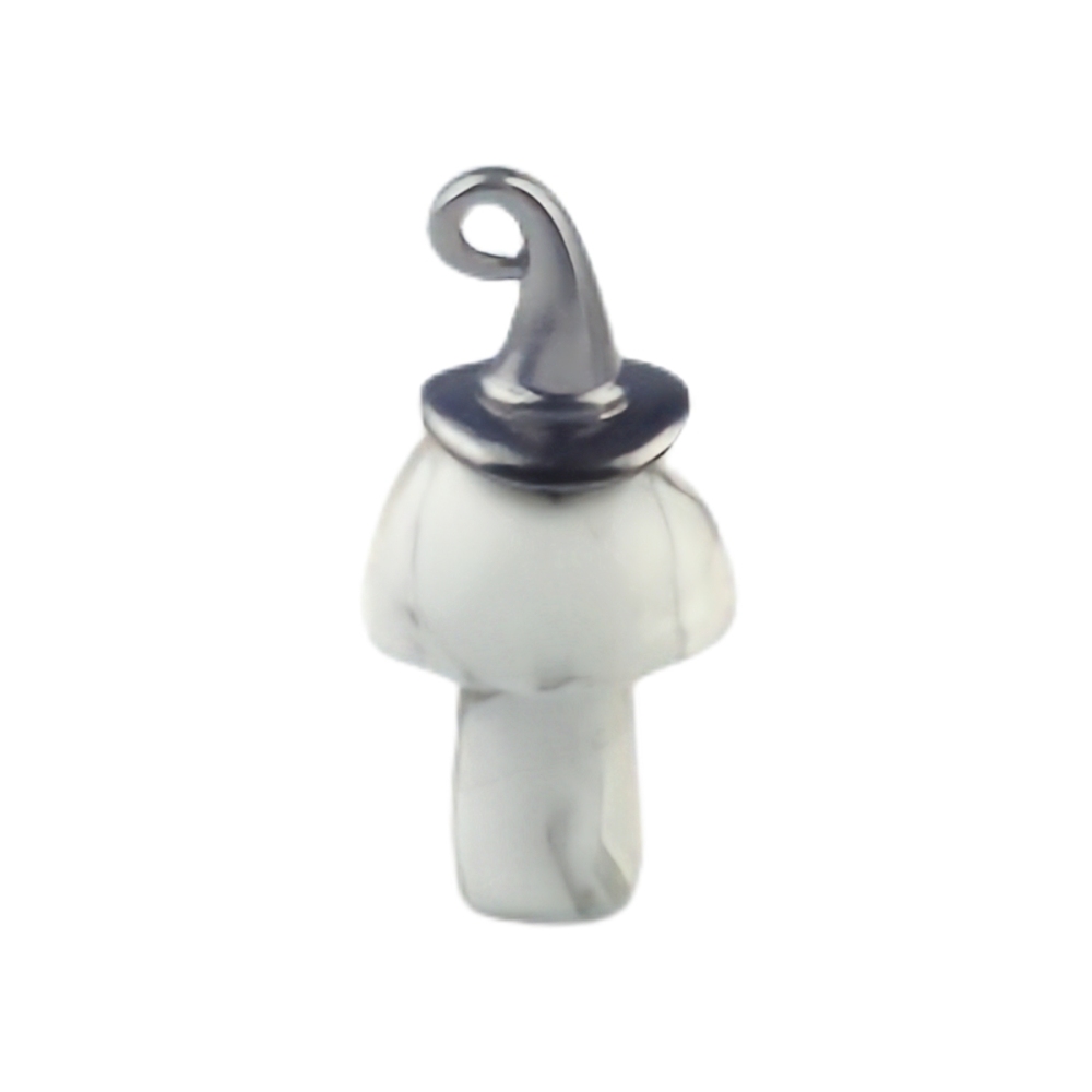 Crazy Agate Mushroom Wizard Cap Pendant for Making Jewlery 15X20mm Stone Halloween Charms