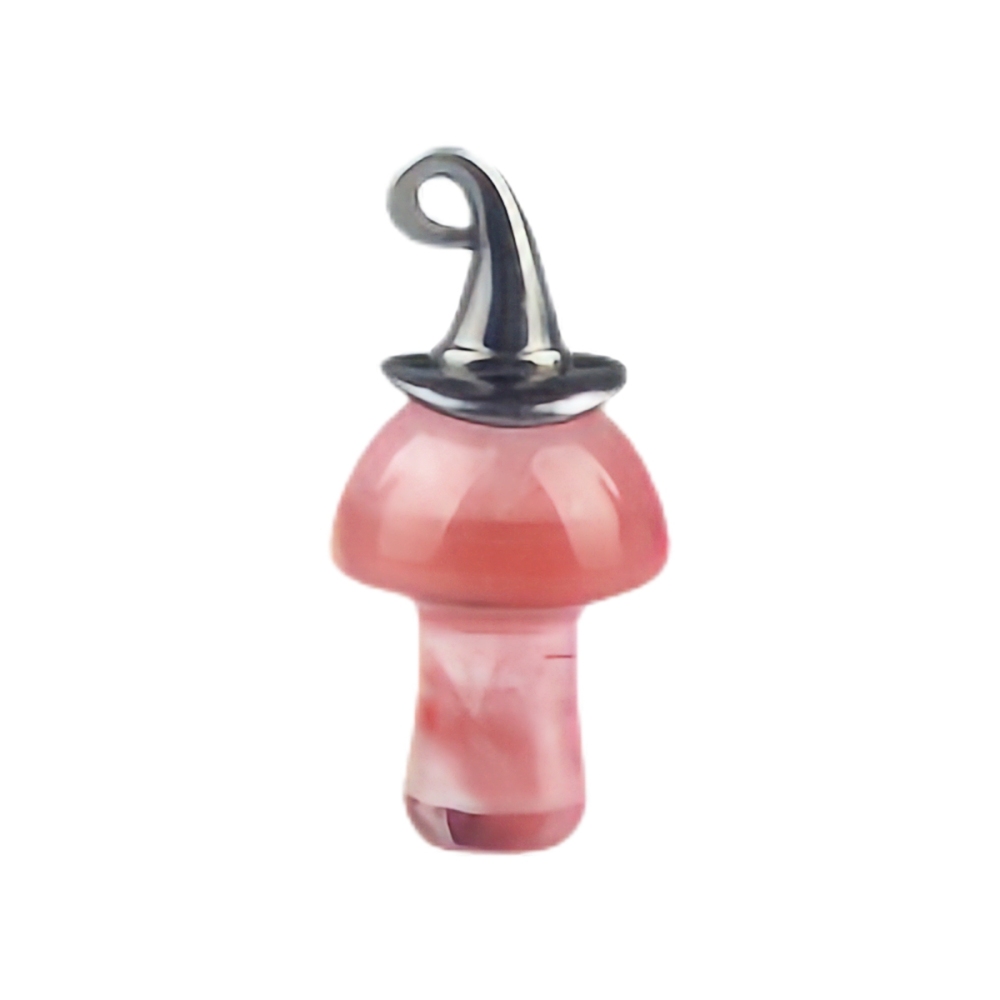 Crazy Agate Mushroom Wizard Cap Pendant for Making Jewlery 15X20mm Stone Halloween Charms