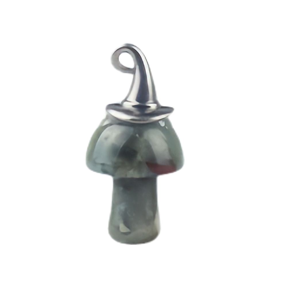 Crazy Agate Mushroom Wizard Cap Pendant for Making Jewlery 15X20mm Stone Halloween Charms