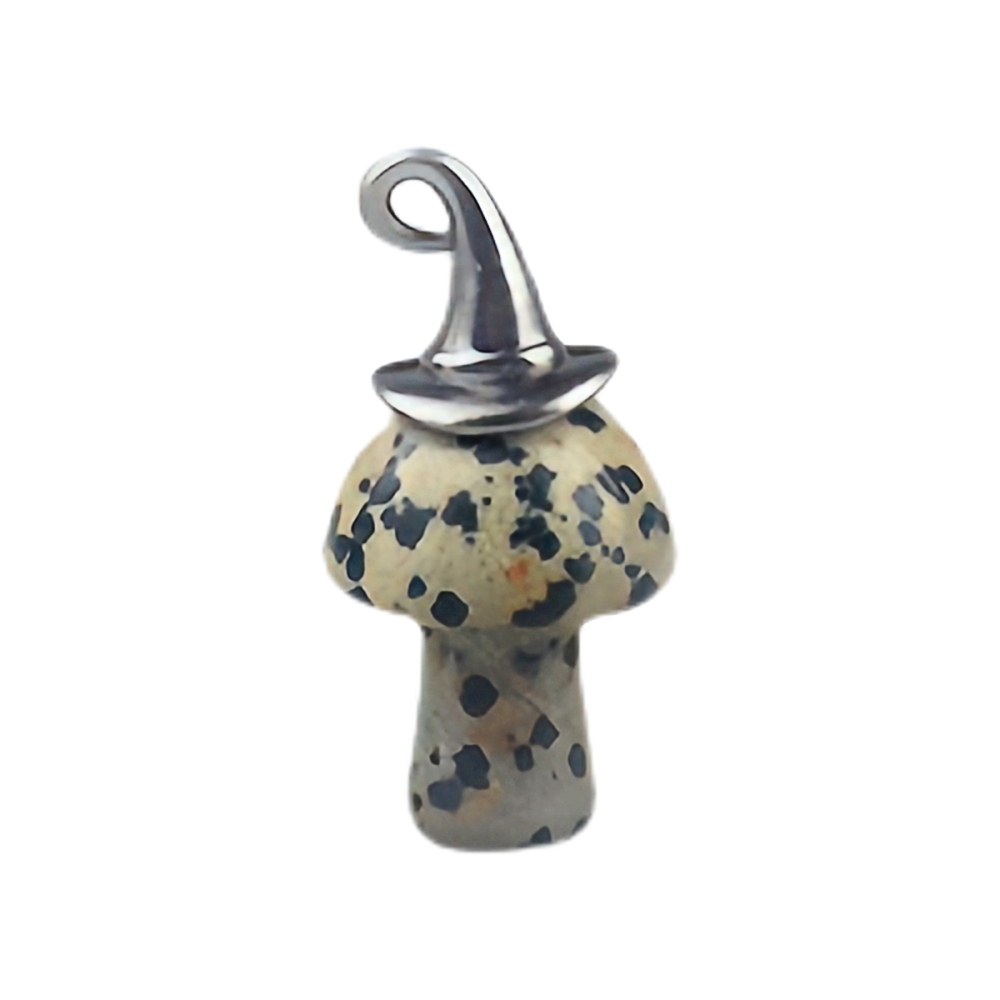 Crazy Agate Mushroom Wizard Cap Pendant for Making Jewlery 15X20mm Stone Halloween Charms