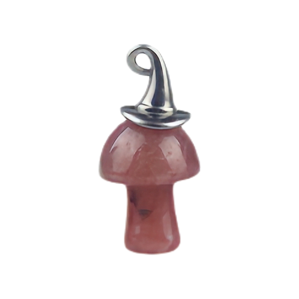 Crazy Agate Mushroom Wizard Cap Pendant for Making Jewlery 15X20mm Stone Halloween Charms