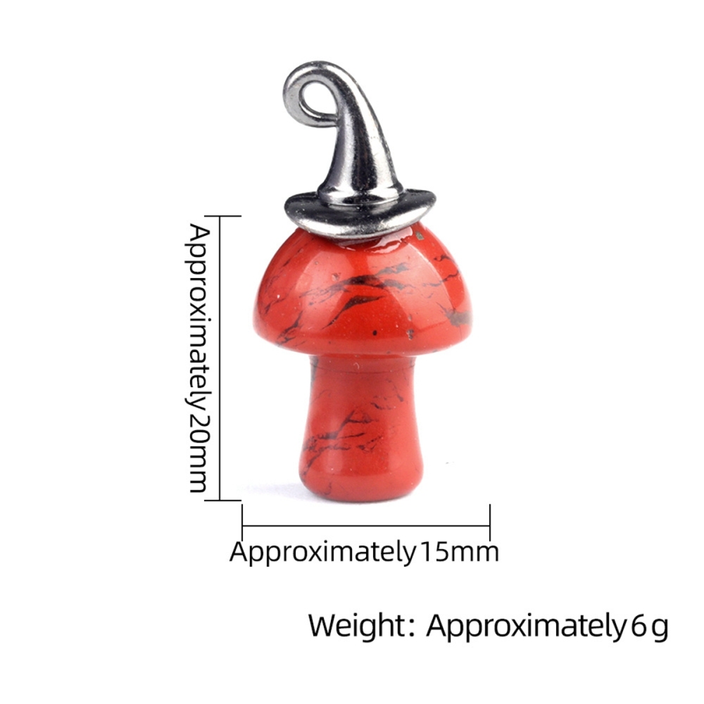 Gemstone Mushroom Wizard Cap Pendant for Making Jewlery 15X20mm Stone Halloween Charms