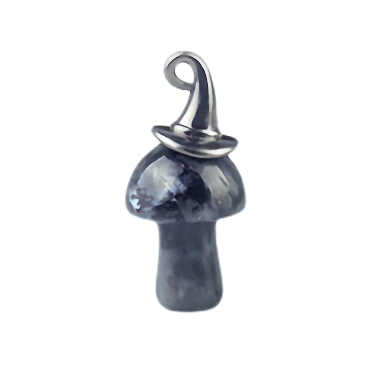 Sodalite Mushroom Wizard Cap Pendant for Making Jewlery 15X20mm Stone Halloween Charms
