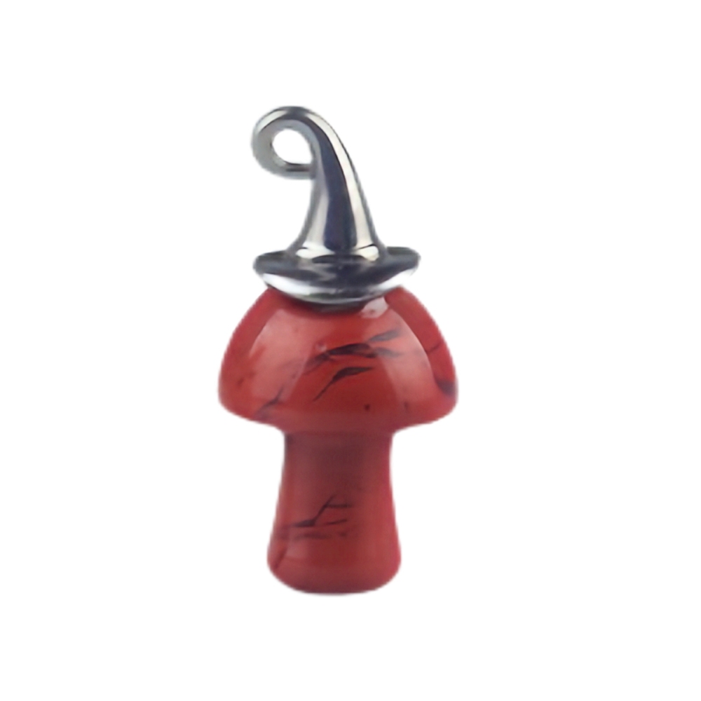 Crazy Agate Mushroom Wizard Cap Pendant for Making Jewlery 15X20mm Stone Halloween Charms