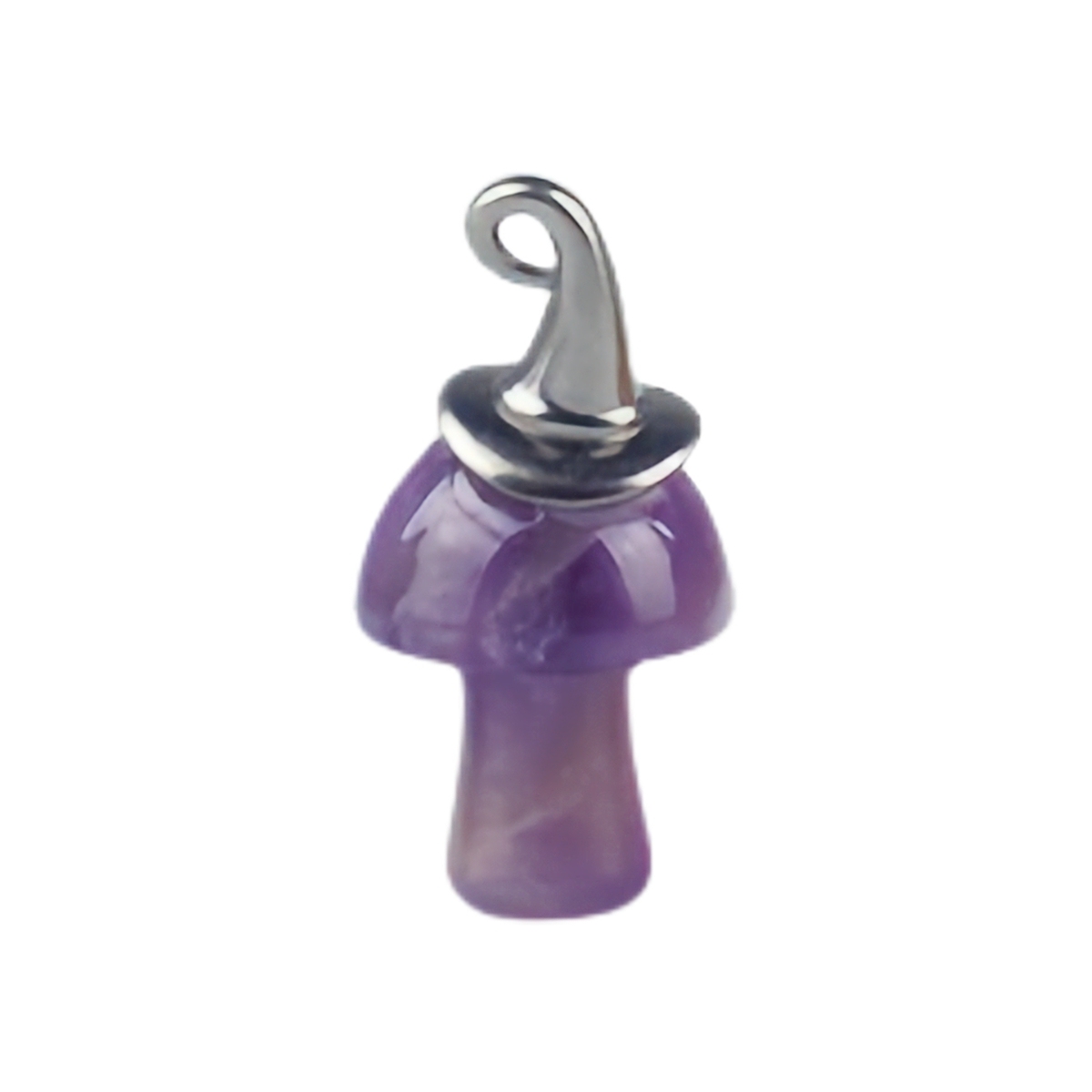 Black Obsidian Mushroom Wizard Cap Pendant for Making Jewlery 15X20mm Stone Halloween Charms