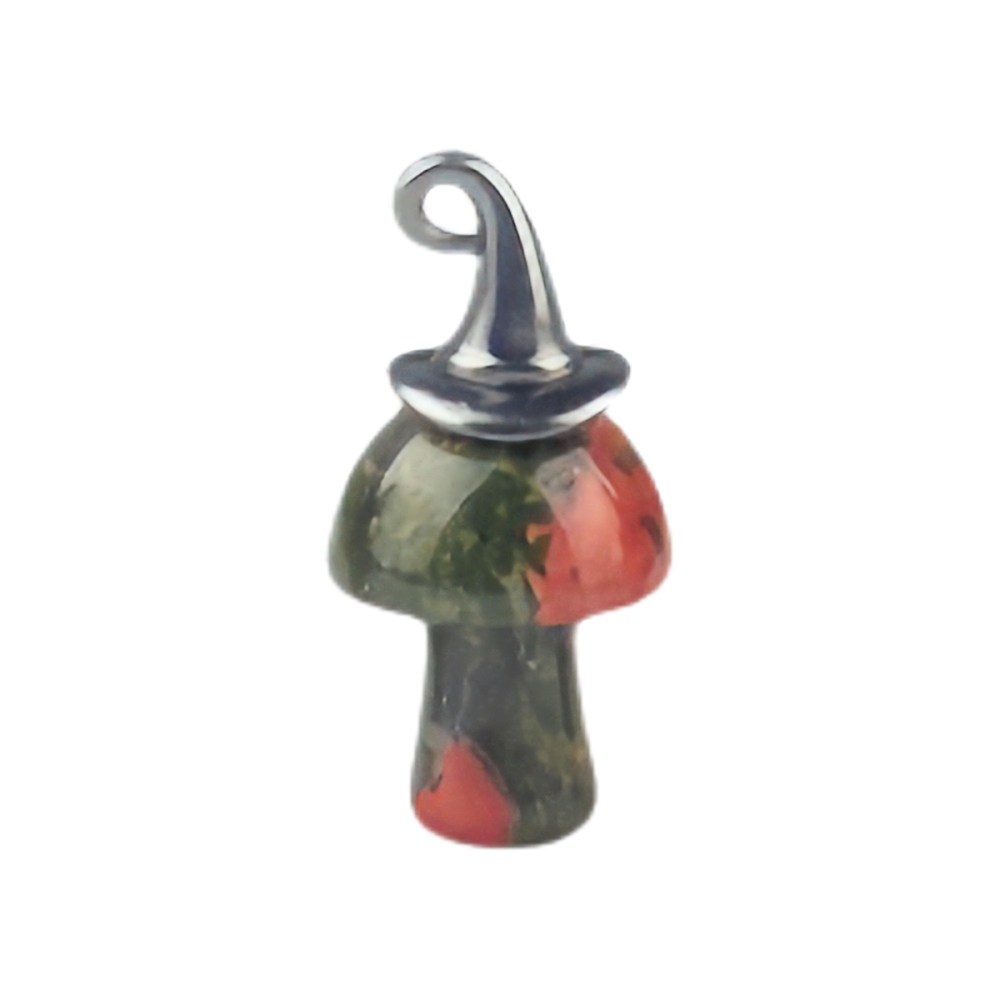 Crazy Agate Mushroom Wizard Cap Pendant for Making Jewlery 15X20mm Stone Halloween Charms