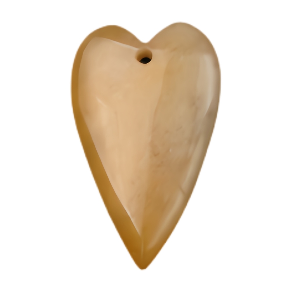 Amethyst Love Heart Gemstone Pendant for Making Jewelry 20x40MM