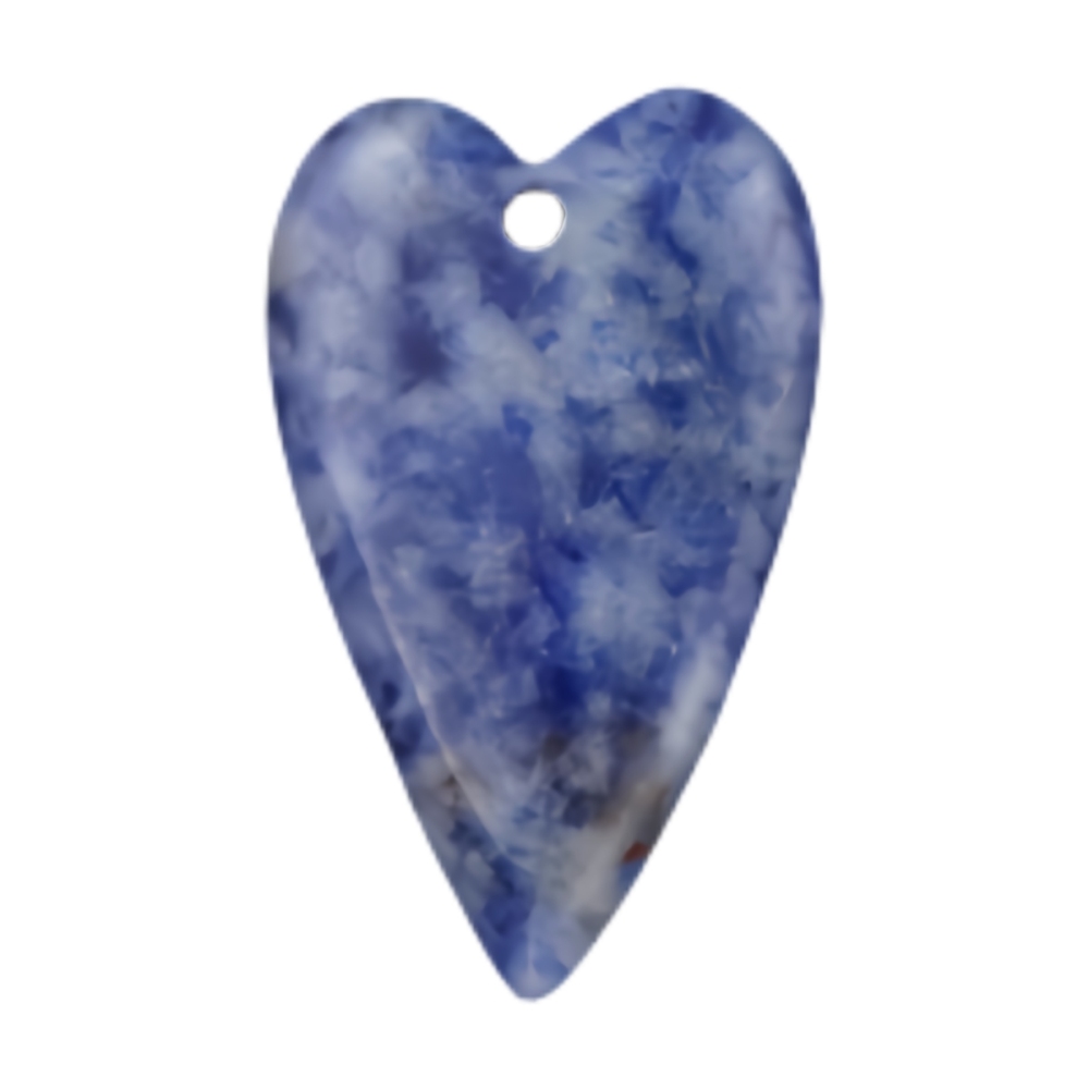 Love Heart Gemstone Pendant for Making Jewelry 20x40MM