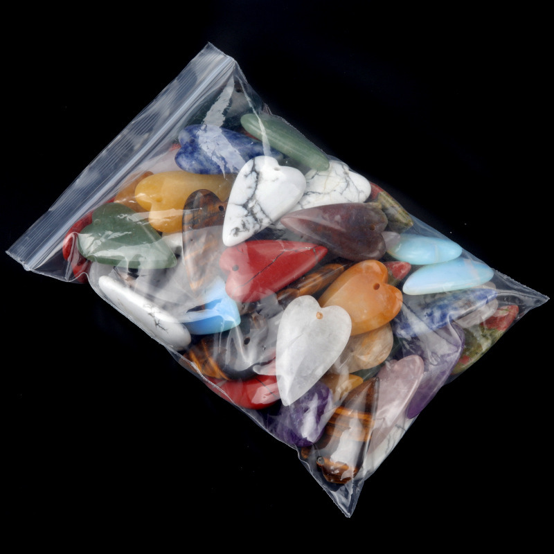 Love Heart Gemstone Pendant for Making Jewelry 20x40MM