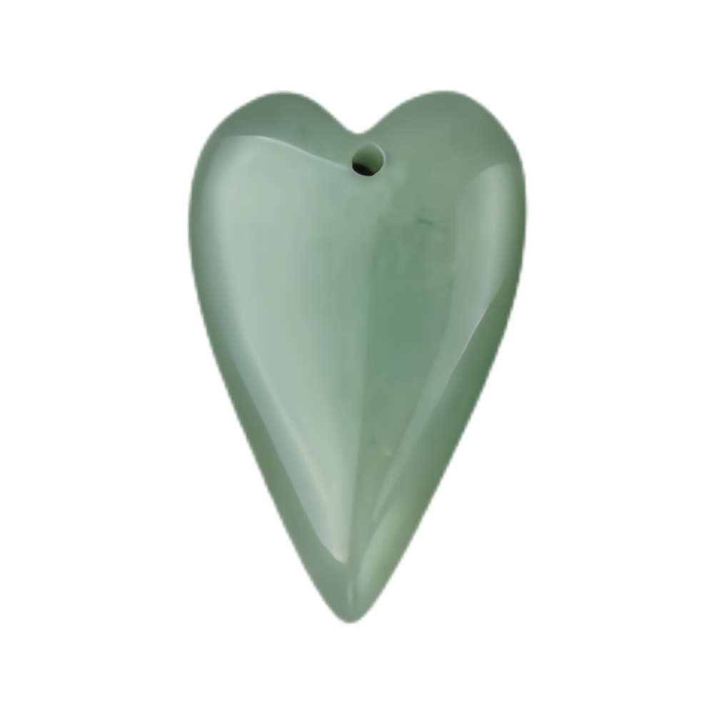 Love Heart Gemstone Pendant for Making Jewelry 20x40MM