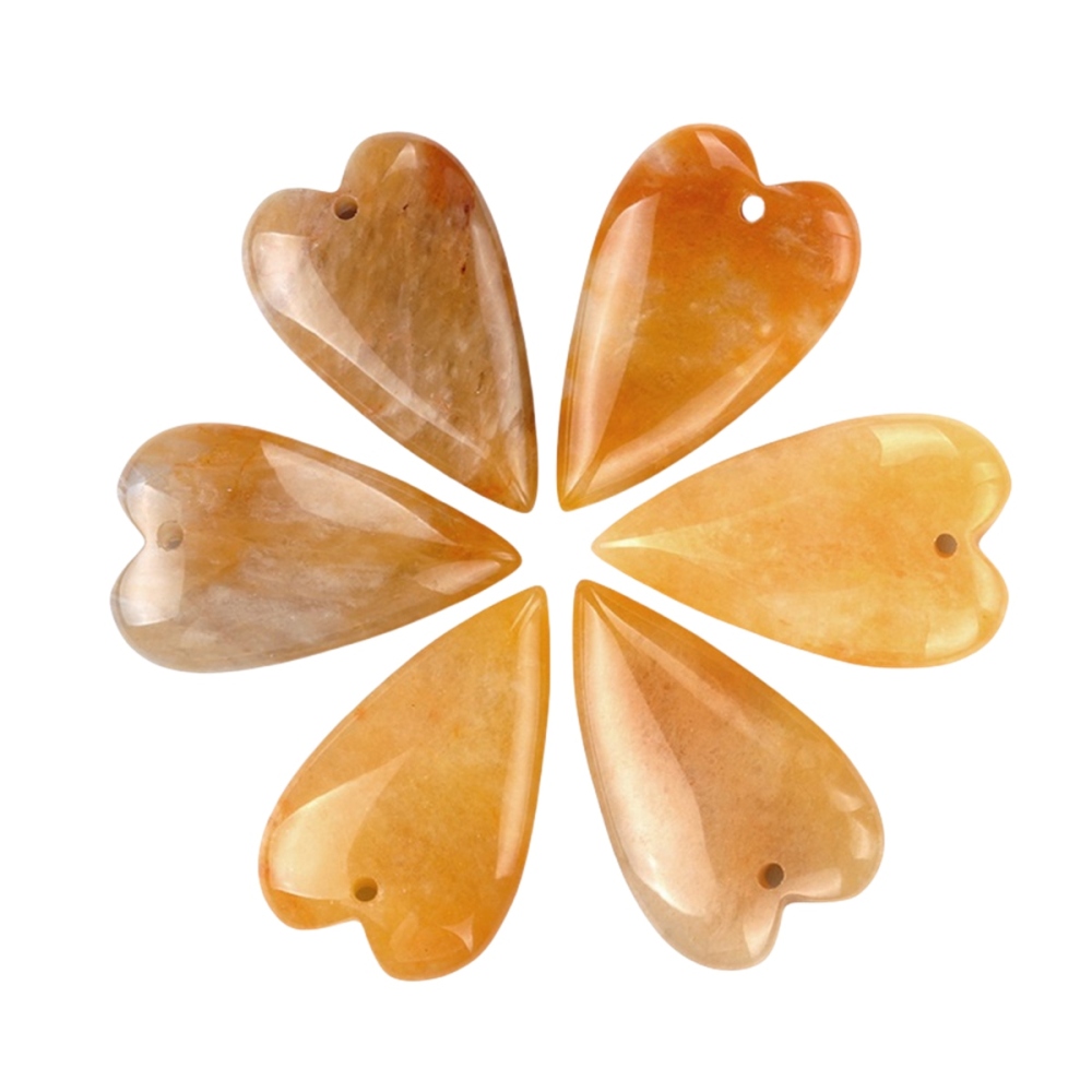 Amethyst Love Heart Gemstone Pendant for Making Jewelry 20x40MM