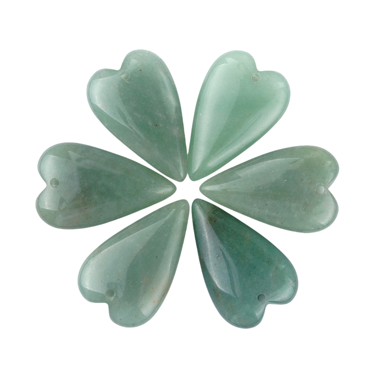 Love Heart Gemstone Pendant for Making Jewelry 20x40MM
