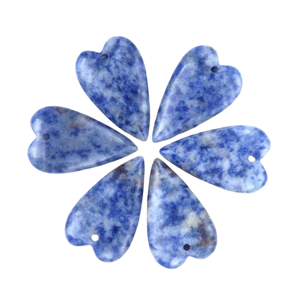 Amethyst Love Heart Gemstone Pendant for Making Jewelry 20x40MM